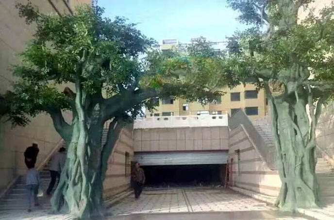 仿真榕樹(shù)大門(mén)制作-如何制作出漂亮對(duì)仿真榕樹(shù)大門(mén)