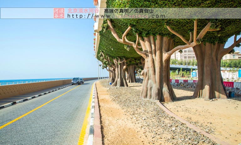 中國(guó)的仿真人造樹(shù)景觀(guān)工程遍布全世界看國(guó)外橋墩做成假樹(shù)