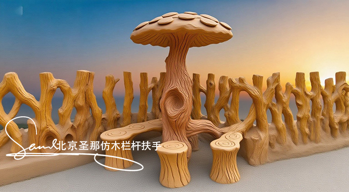 jimeng-2025-06-25-1177-正在施工制作的旅游區(qū)樓梯室外安全圍欄設(shè)計(jì)制作過程，美工正在施工制作，先用鋼筋焊接....jpeg