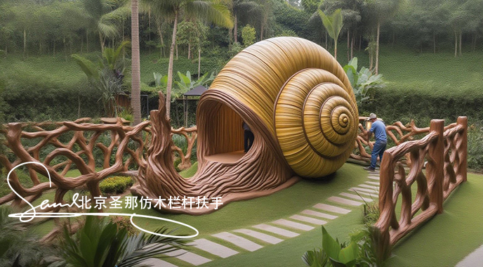 jimeng-2025-06-25-2302-正在施工制作的旅游區(qū)樓梯室外安全圍欄設(shè)計制作過程，美工正在施工制作，先用鋼筋焊接....jpeg