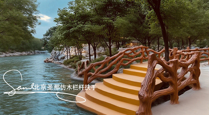jimeng-2025-06-25-1165-正在施工制作的旅游區(qū)樓梯室外安全圍欄設(shè)計(jì)制作過程，美工正在施工制作，先用鋼筋焊接....jpeg