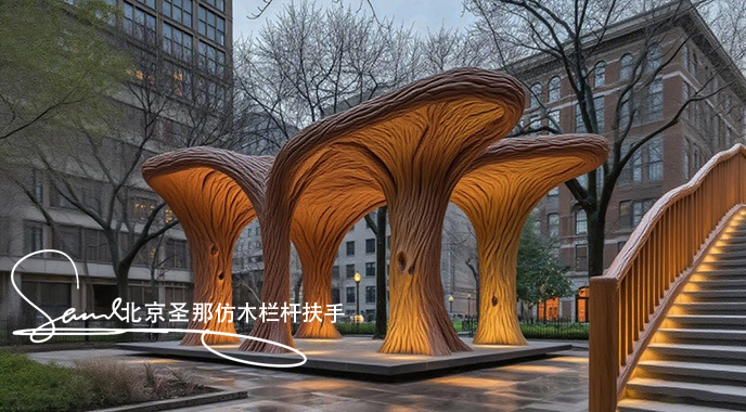jimeng-2025-06-25-1875-正在施工制作的旅游區(qū)樓梯室外安全圍欄設(shè)計(jì)制作過(guò)程，美工正在施工制作，先用鋼筋焊接....jpeg